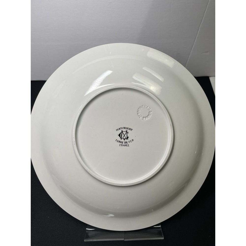 Antique 1880s French Terre de Fer Porcelain No 11 Signed & Marked Plate See Desc - Picture 7 of 7